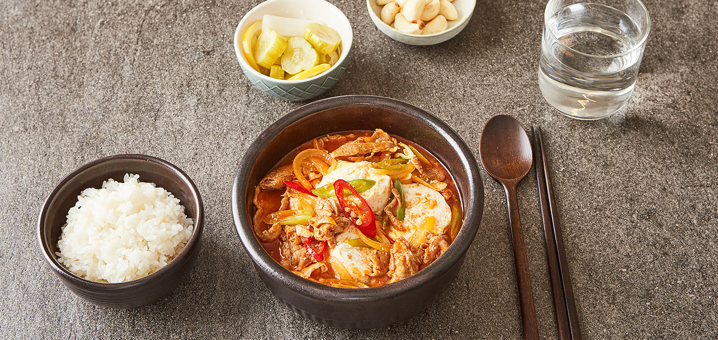 삼겹살 순두부짜글이